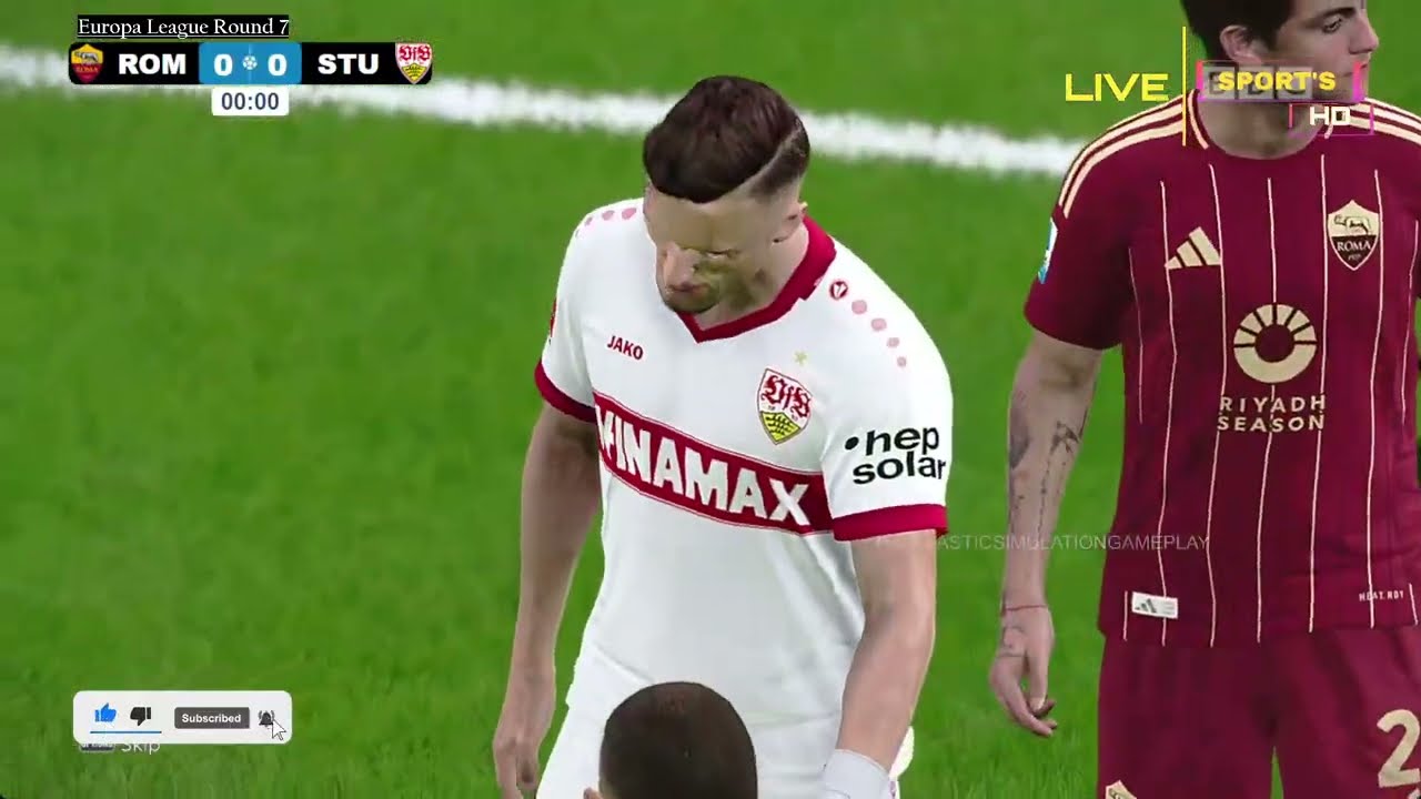 🔴 IN DIRETTA : Roma - VfB Stuttgart |: 7ª giornata di Europa League |: Simulazione di streaming PES