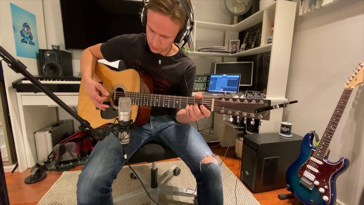 Sigma 12-string acoustic guitar (DM12-1ST+)  test recording (Pink Floyd, Eagles, Opeth, etc)