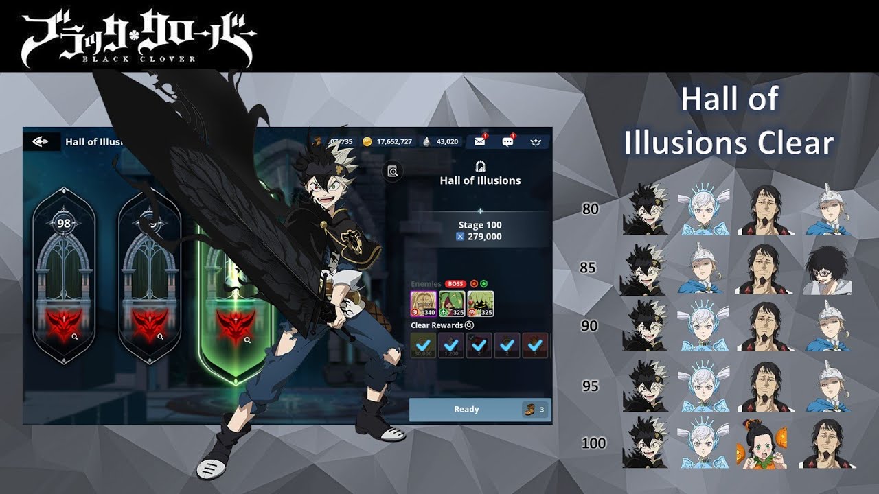 Hall of Illusions Clears with Black Divider Asta