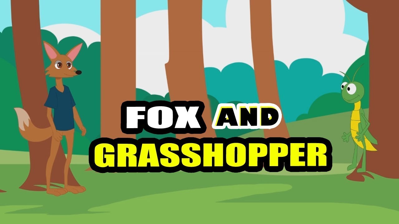 Moral Story For Kids in English | The Fox And The Grasshopper | Animal & Jungle Story