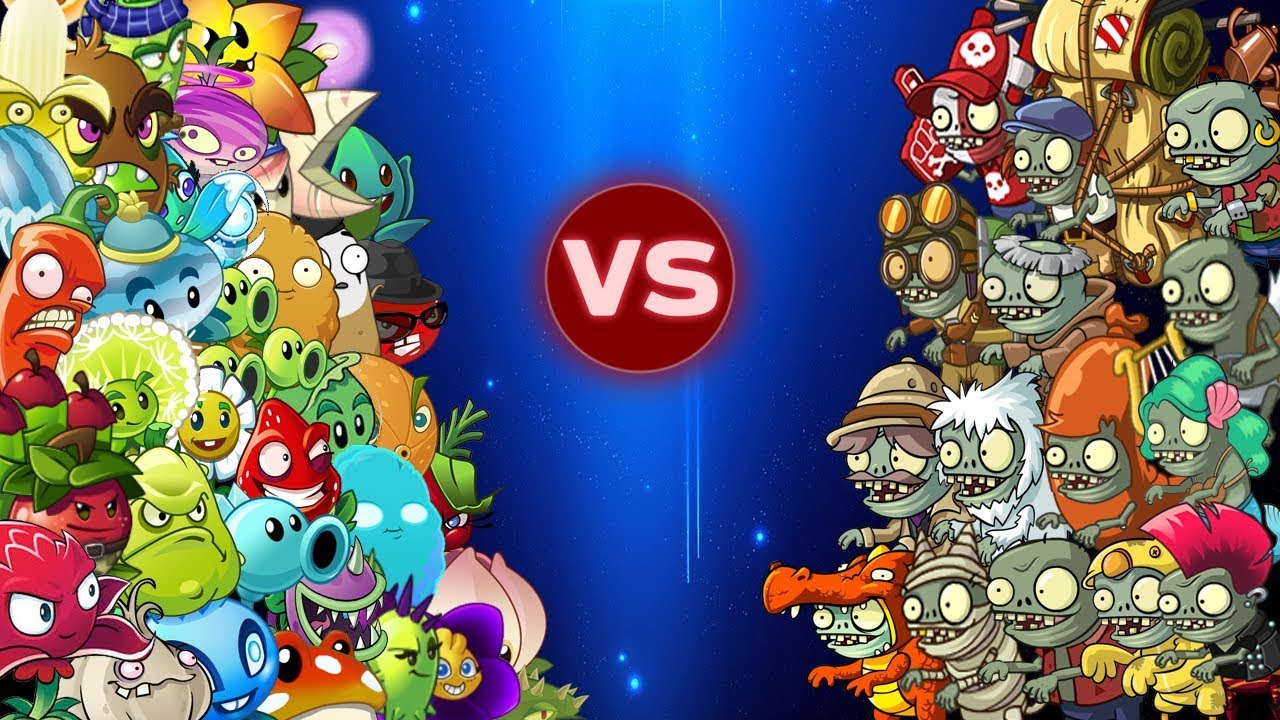 Plants vs Zombies 2 Todos los Zombiditos LVL 10 vs Todas las Plantas