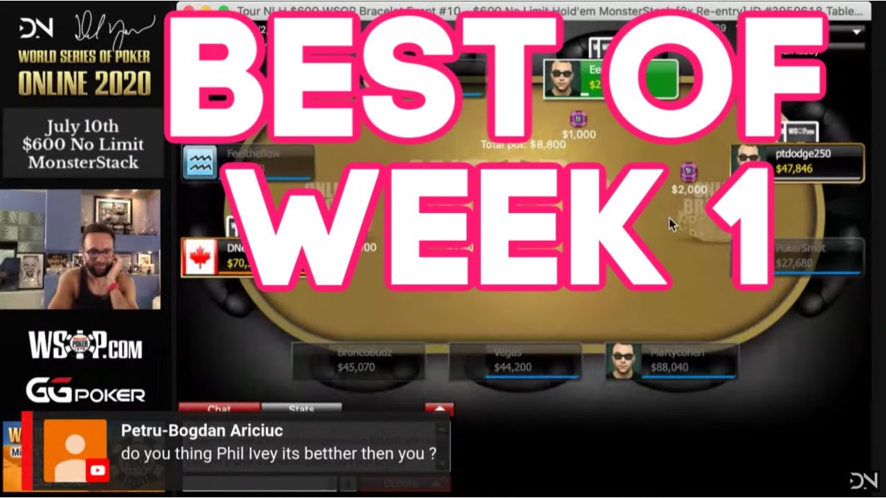 BEST of 2020 WSOP Online Week 1 - Top 5 Hand Breakdowns