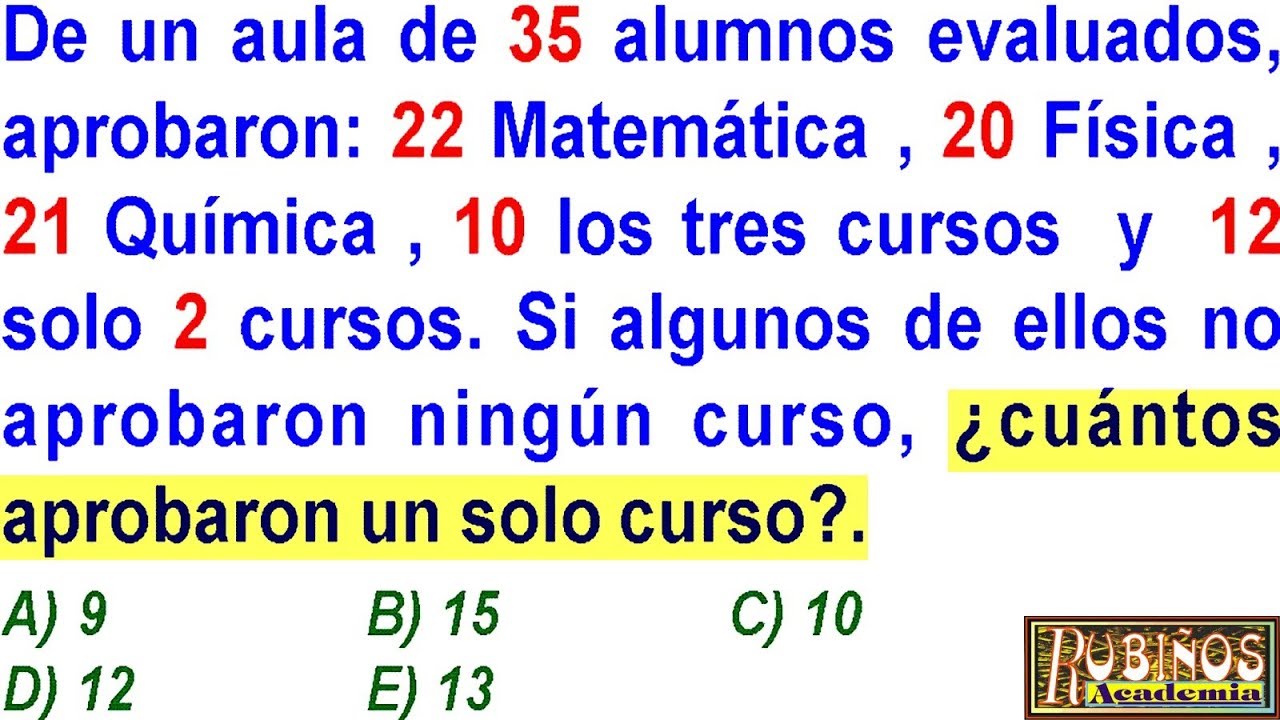 Examen Admisión a la Universidad Diagramas de Venn para 3 Conjuntos UNI Solucionario Aritmética