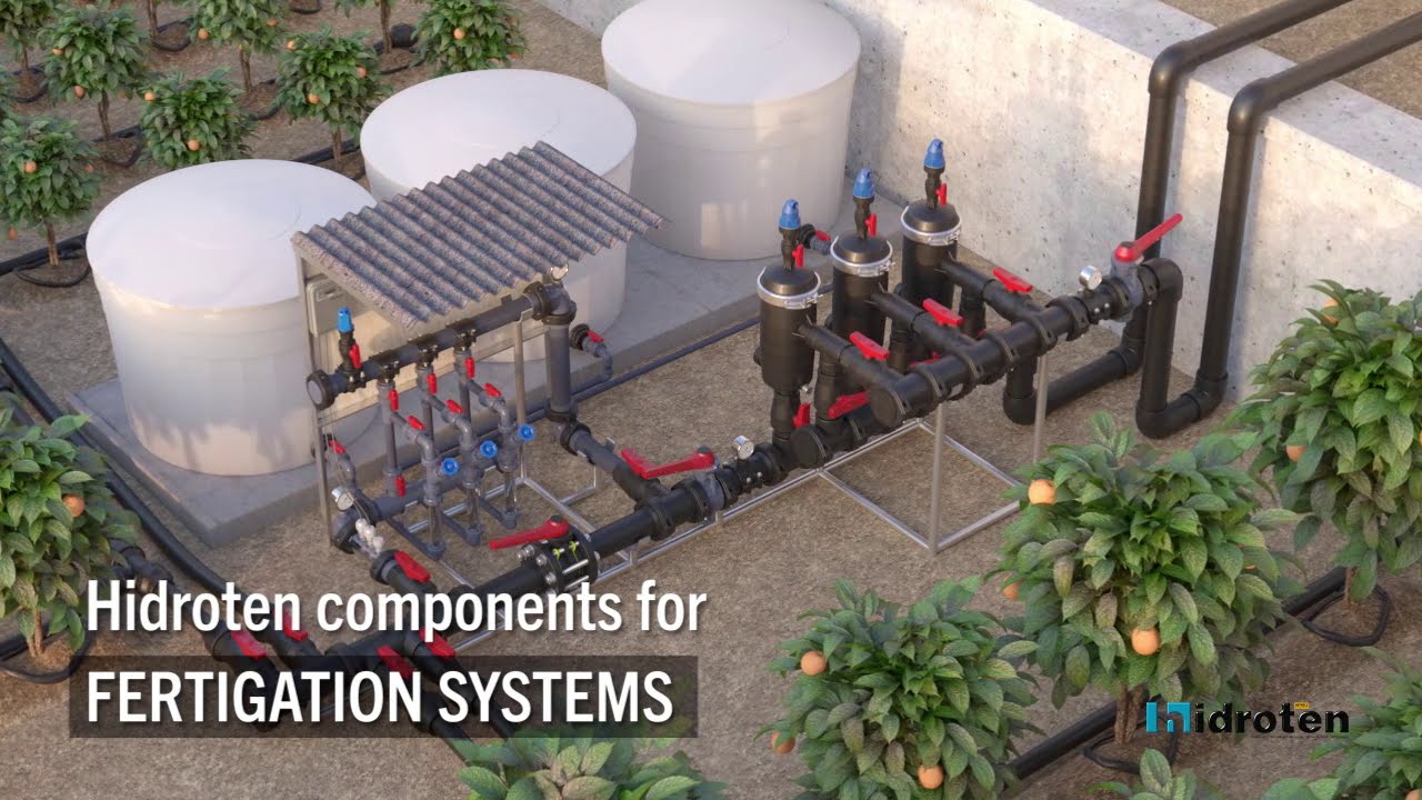 Fertigation system with Hidroten products