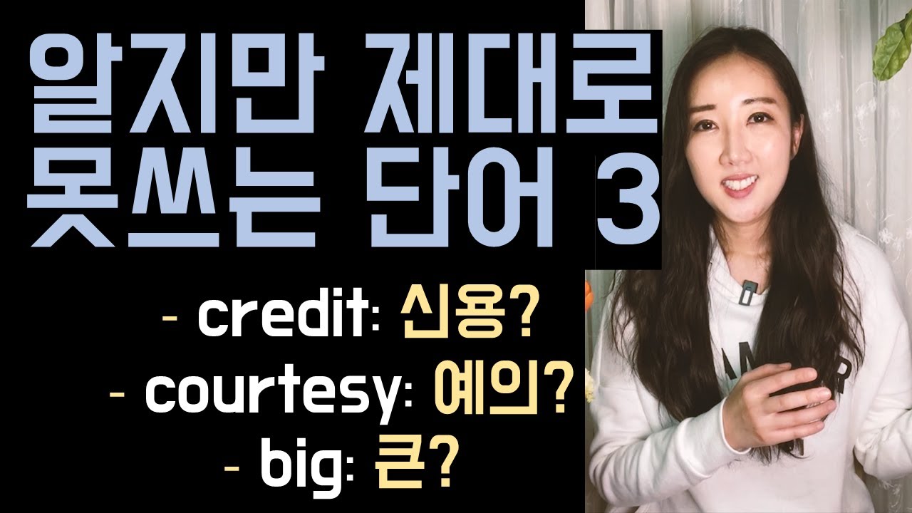 익숙한 단어의 새로운 재발견 (credit, courtesy, big 미국인들은 이렇게도 써요)