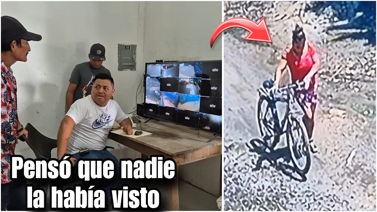 Como toda una ladrona, chentía, entró a la casa de Romario y sacó la bicicleta de Tomás ￼