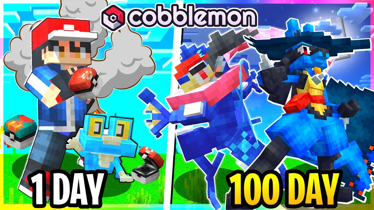 i Spend 100 Days In Cobblemon Against My Rival..... Minecraft Pokemon