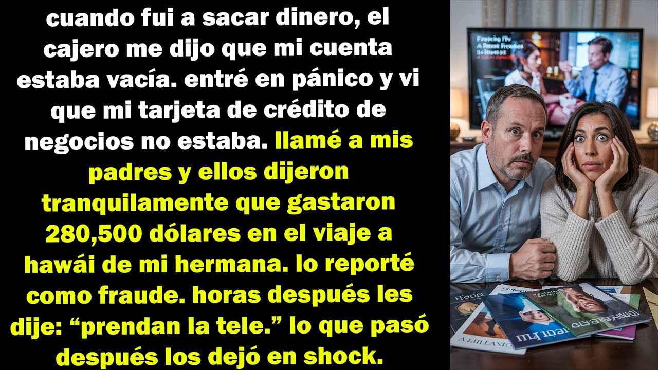 mis padres gastaron todo mi dinero en un viaje, pero lo que pasó después los dejó en shock