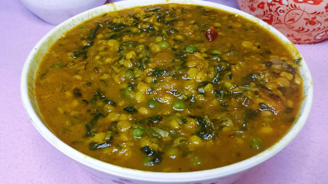 Make a deliclous and nutritious dish using chickpea  dal and spinach.।।dal palak recipe 🍲🍲#dal #pala