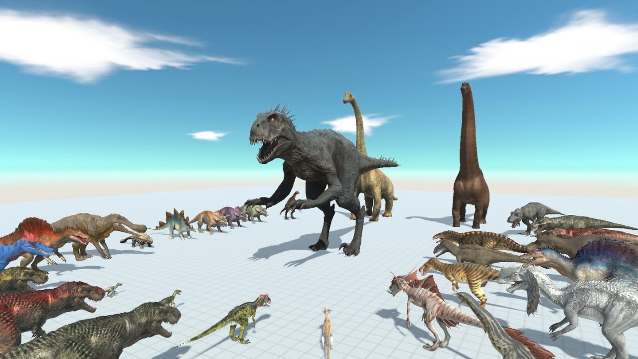 Dinosaur Strenght Test: Scorpius Rex Against All ARBS Dinosaurs Units | ARBS Simulation
