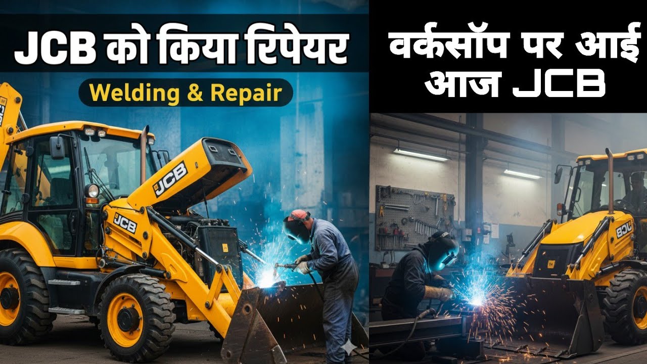 आज हमारे वर्कशॉप पर आई JCB  रिपेयर होने के लिए 🔥✅