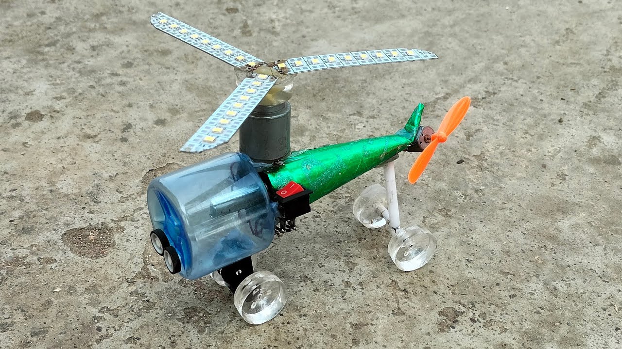 how to make a bottle helicopter with paper bottle helicopter motor fan