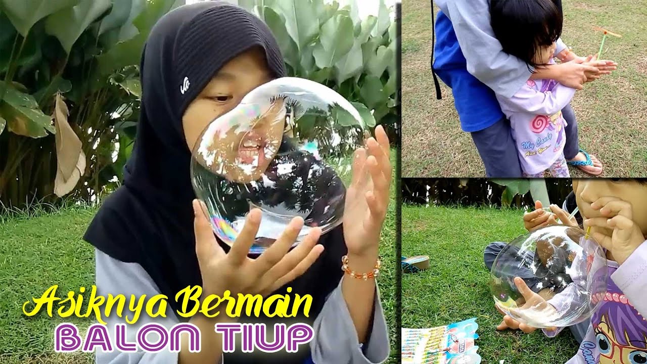 Asiknya Bermain Balon Tiup. play inflatable balloon