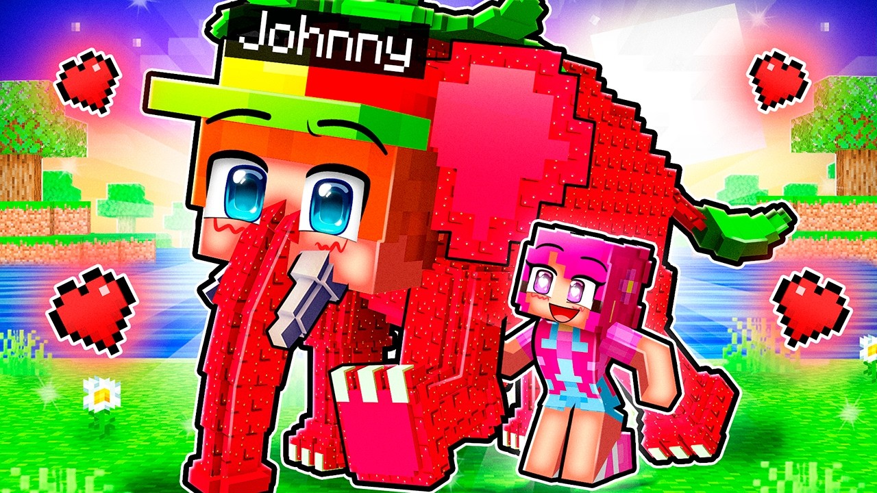 Playing Minecraft as a PROTECTIVE Strawberry Elephant!