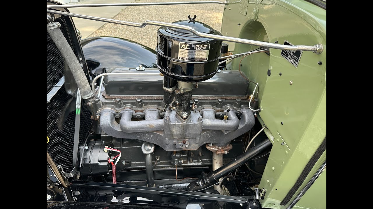 1932 Chevrolet Confederate 5 Window Coupe Engine Start