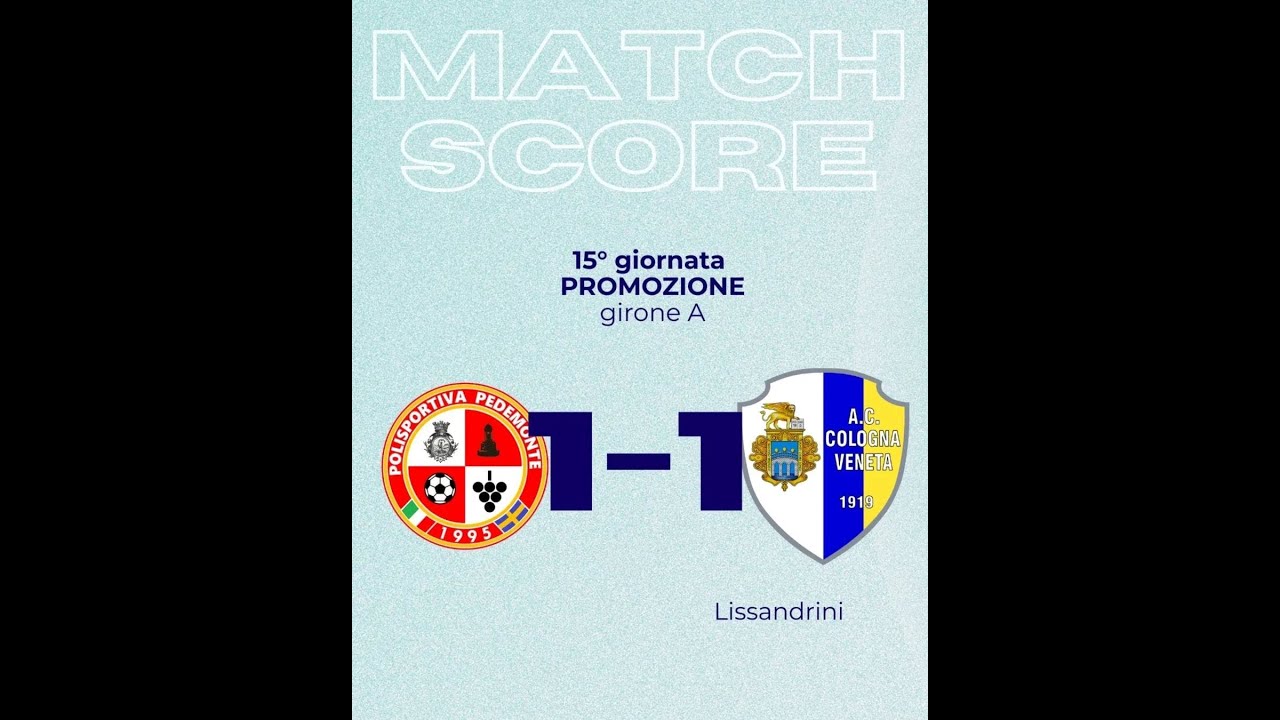 CAMPIONATO PROMOZIONE VENETO – POL. PEDEMONTE vs COLOGNA VENETA 1919 - 21.12.2025