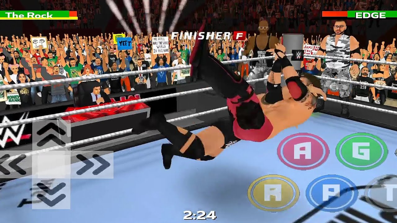 WR3D2K25 RAW THE ROCK DUDLEY BOYZ VS KURT ANGLE EDGE & CRISTIAN FURNITURE SMASH FULL LENGTH MATCH 