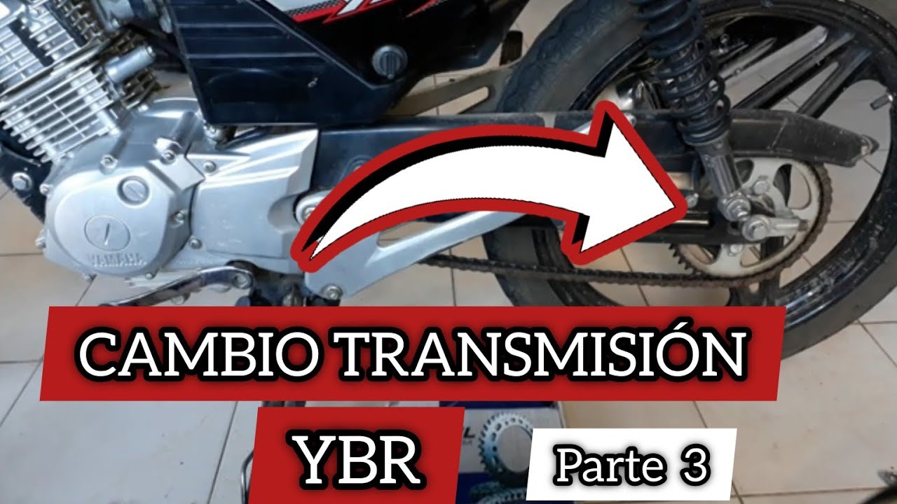 Cambio KIT TRANSMISION Cadena Corona y Piñon Yamaha YBR 125 Parte 3