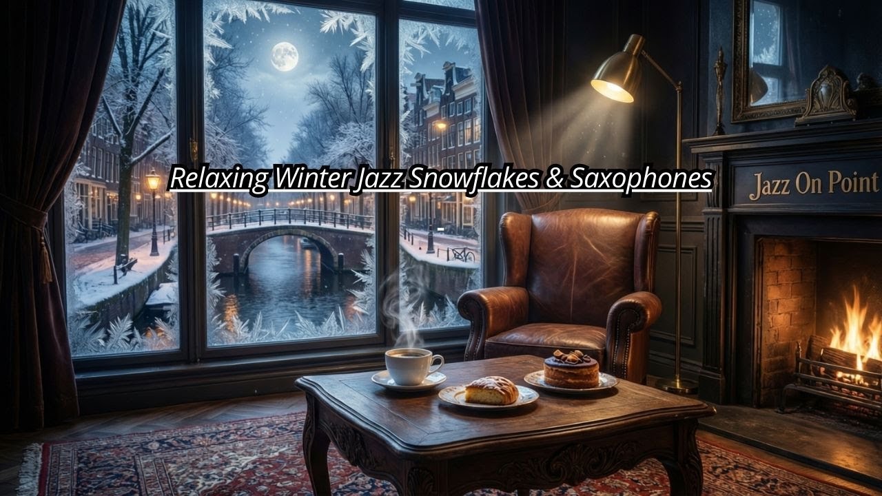 Relaxing Winter Jazz​ Snowflakes & Saxophones