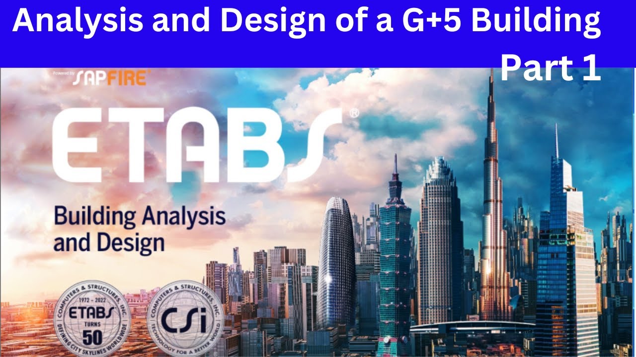 Analysis and Design of a G+5 building using ETABS 21 Part 1