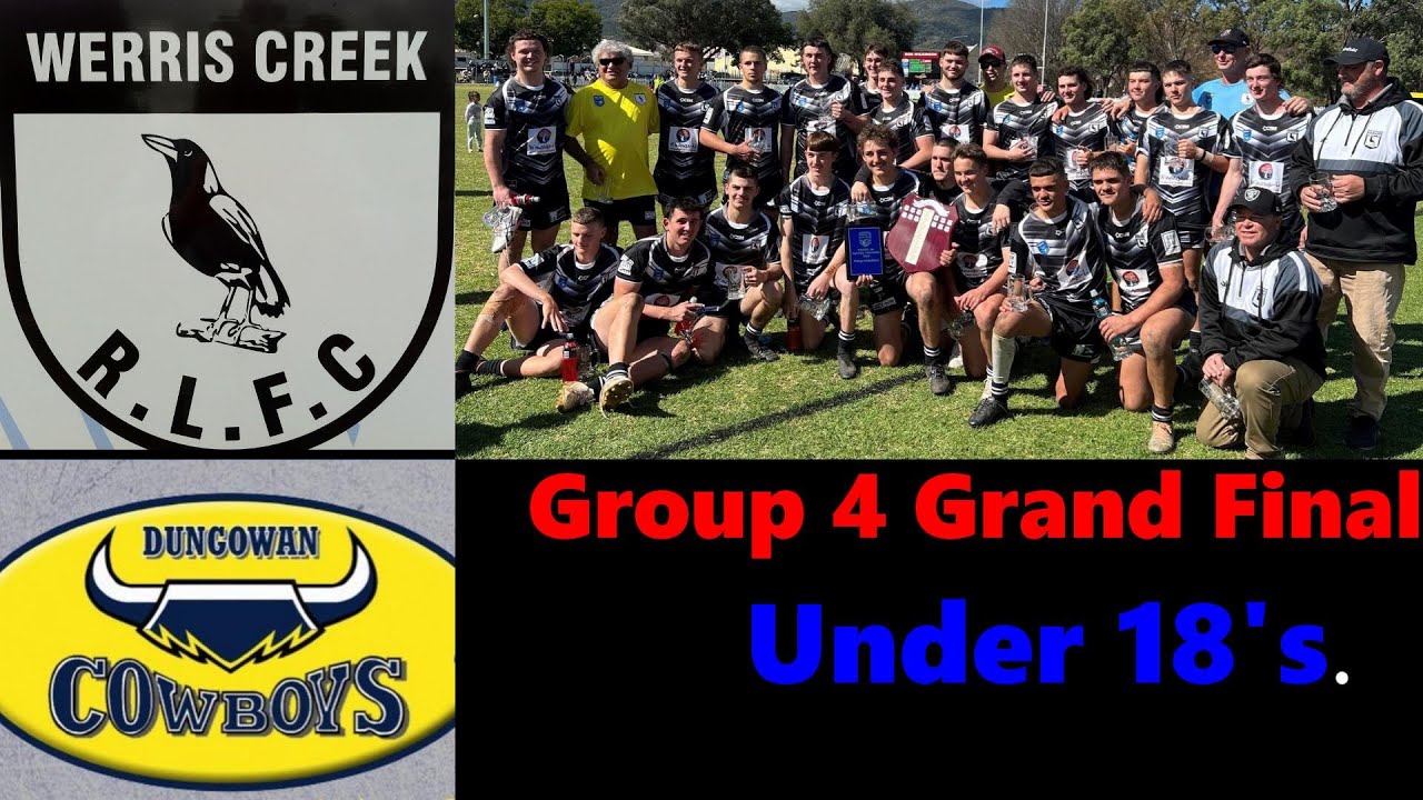 2023. Group 4 grand final. Under 18s. Werris Creek beat Dungowan. 19/8/2023
