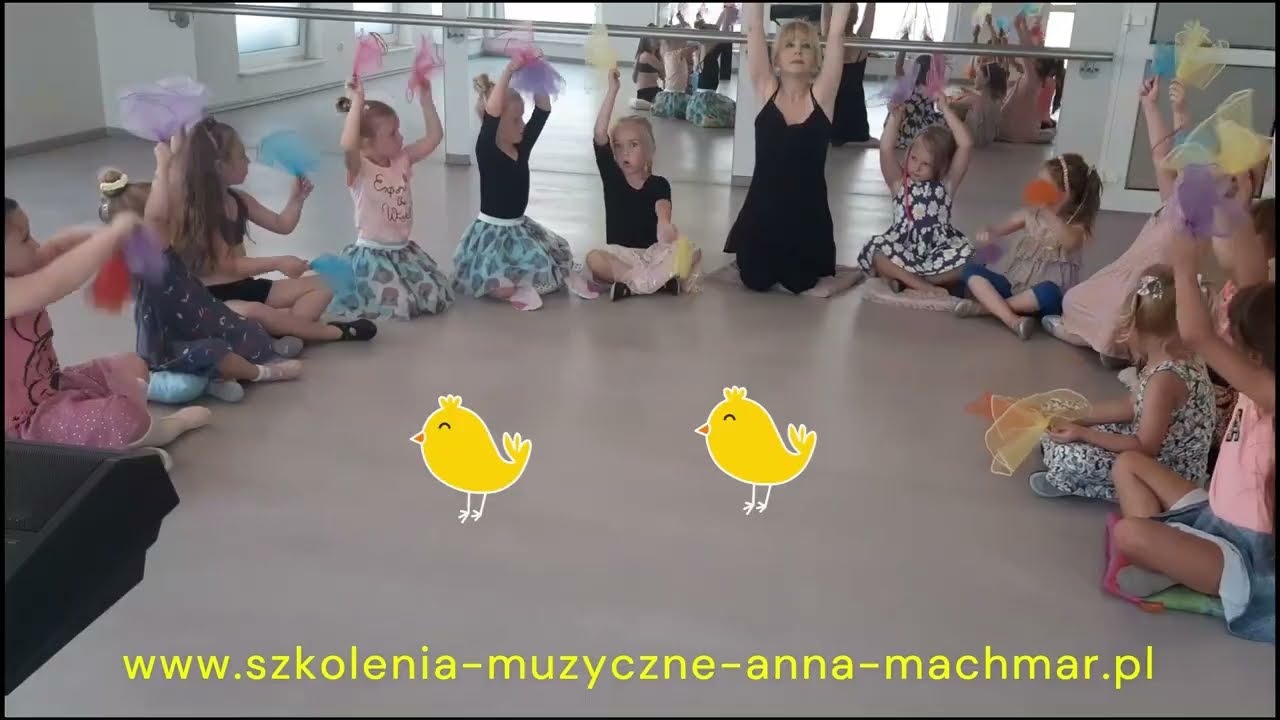 Wielkanoc Zabawa muzyczna z chusteczkami.(fragmenty-Taniec kurcząt w skorpukach) oprac. Anna Machmar