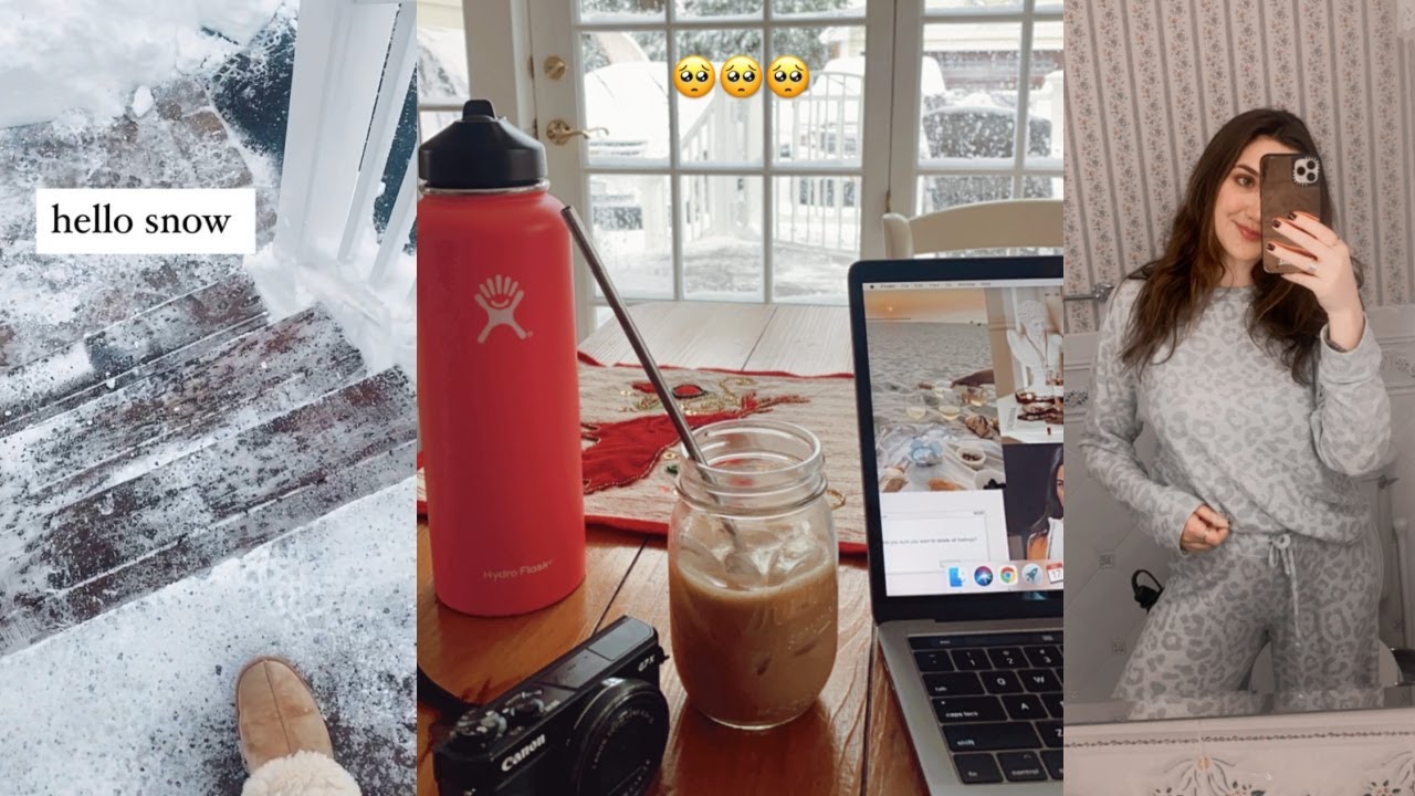 snow day!! new coffee recipe, workout + holiday blues  | vlogmas day 17