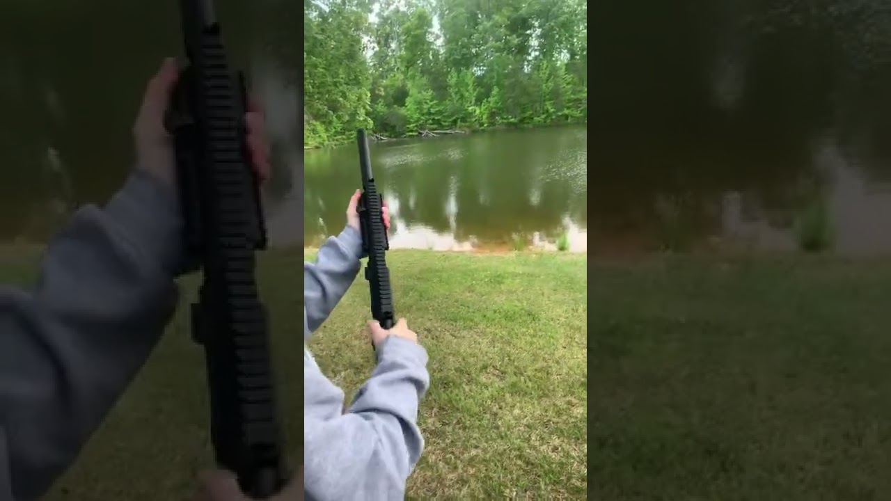 American Tactical GSG-16 .22 long rifle first shots (MP5 Clone)