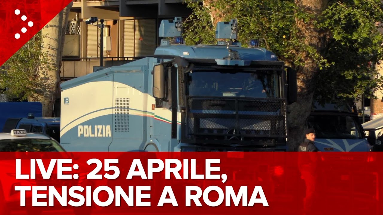 LIVE 25 aprile di tensione a Roma. Polizia schierata a Porta San Paolo: diretta video
