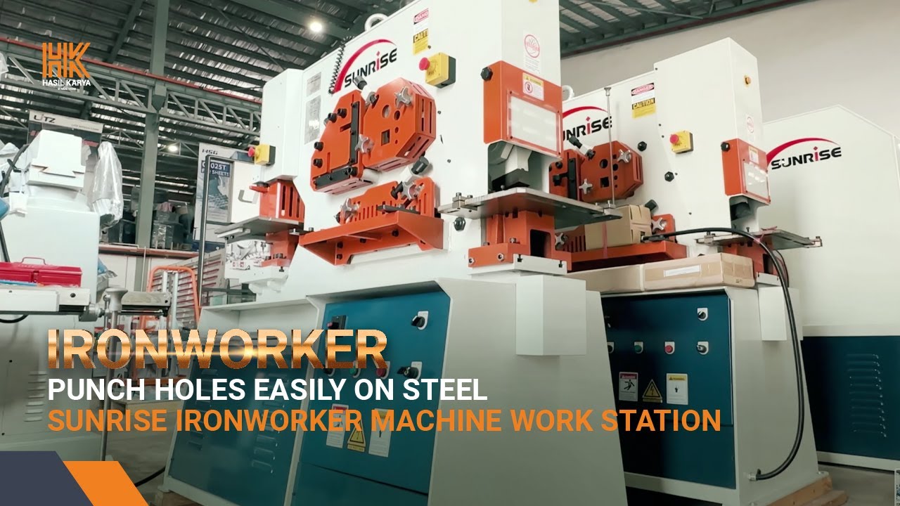 Ironworker Punch Holes Easily On Steel | Sunrise Ironworker Machine Work Station