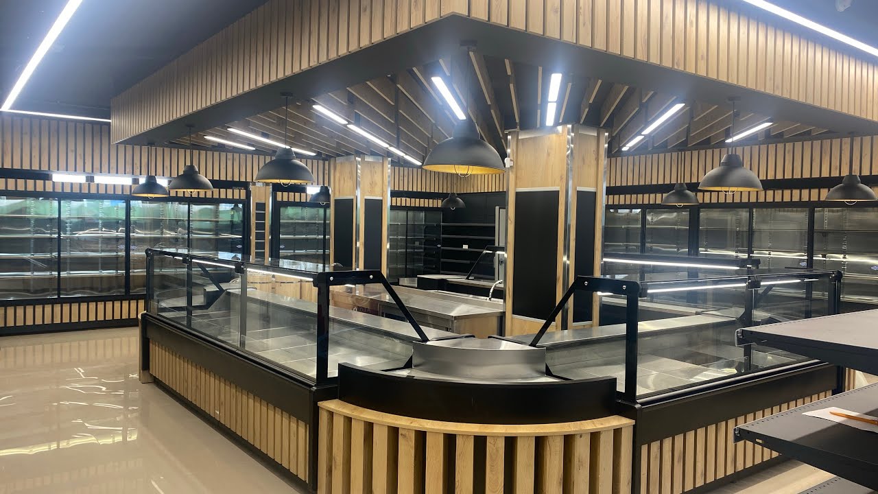 Market düzeni nasıl olur ( anahtar teslimi süpermarket kurulumu ) modern market tasarımı. Hipermarkt