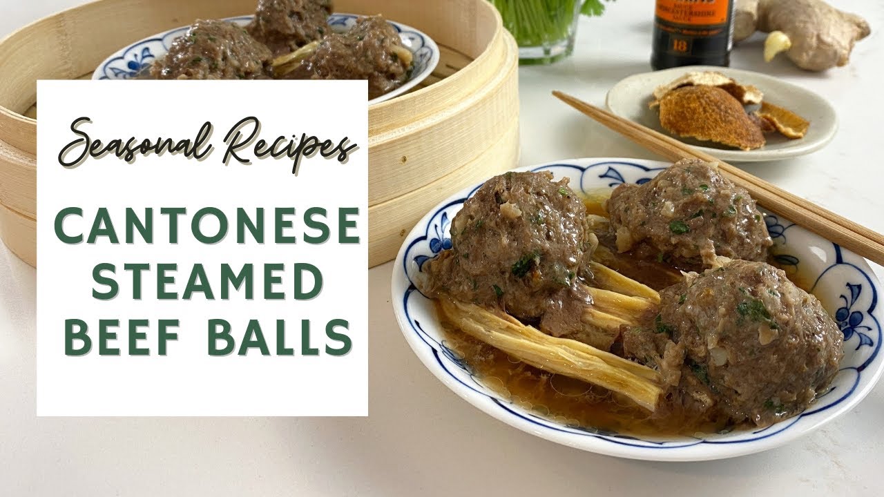 Cantonese Steamed Beef Balls - Dim Sum Recipes 💥🇨🇳 | RECIPE & COOK WITH ME