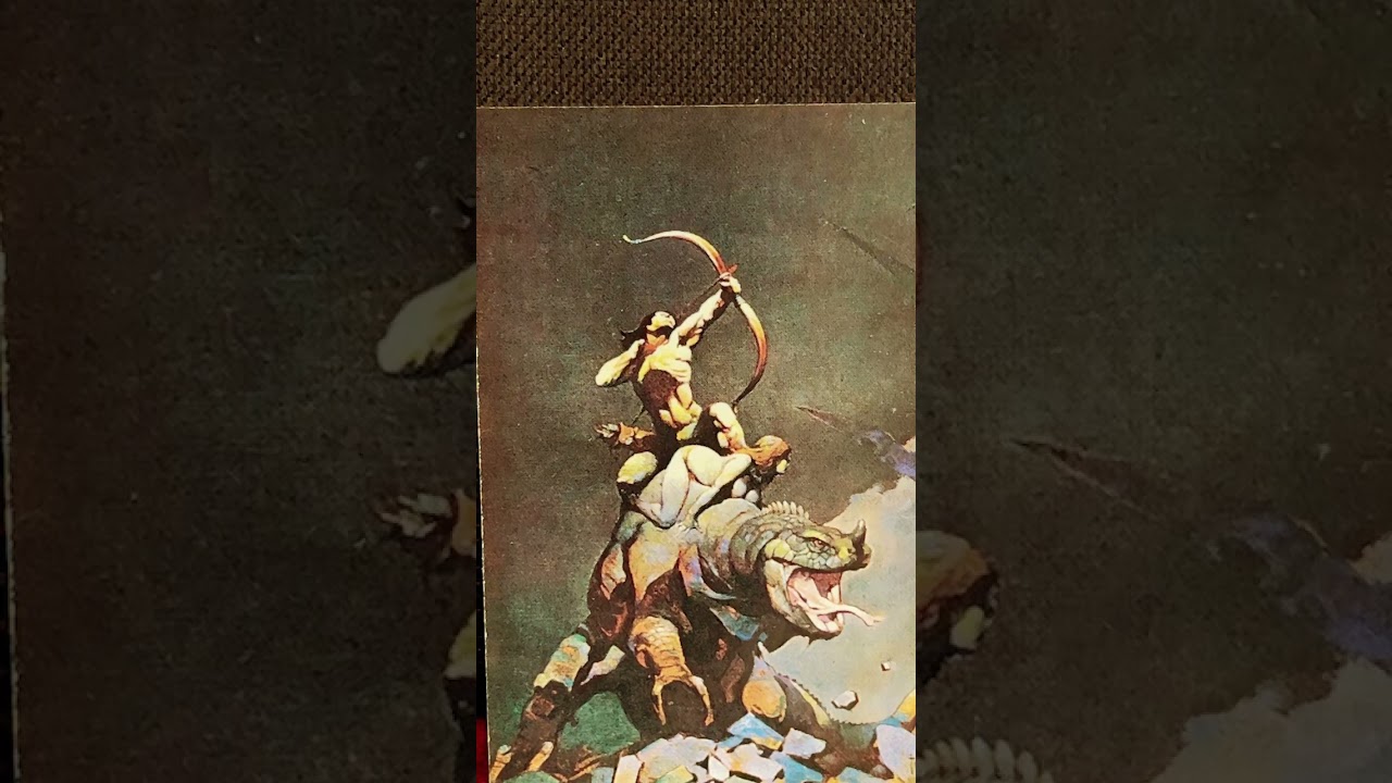 Frank Frazetta Art Cards 1991 - “Jongar Fights Back” - Card 8