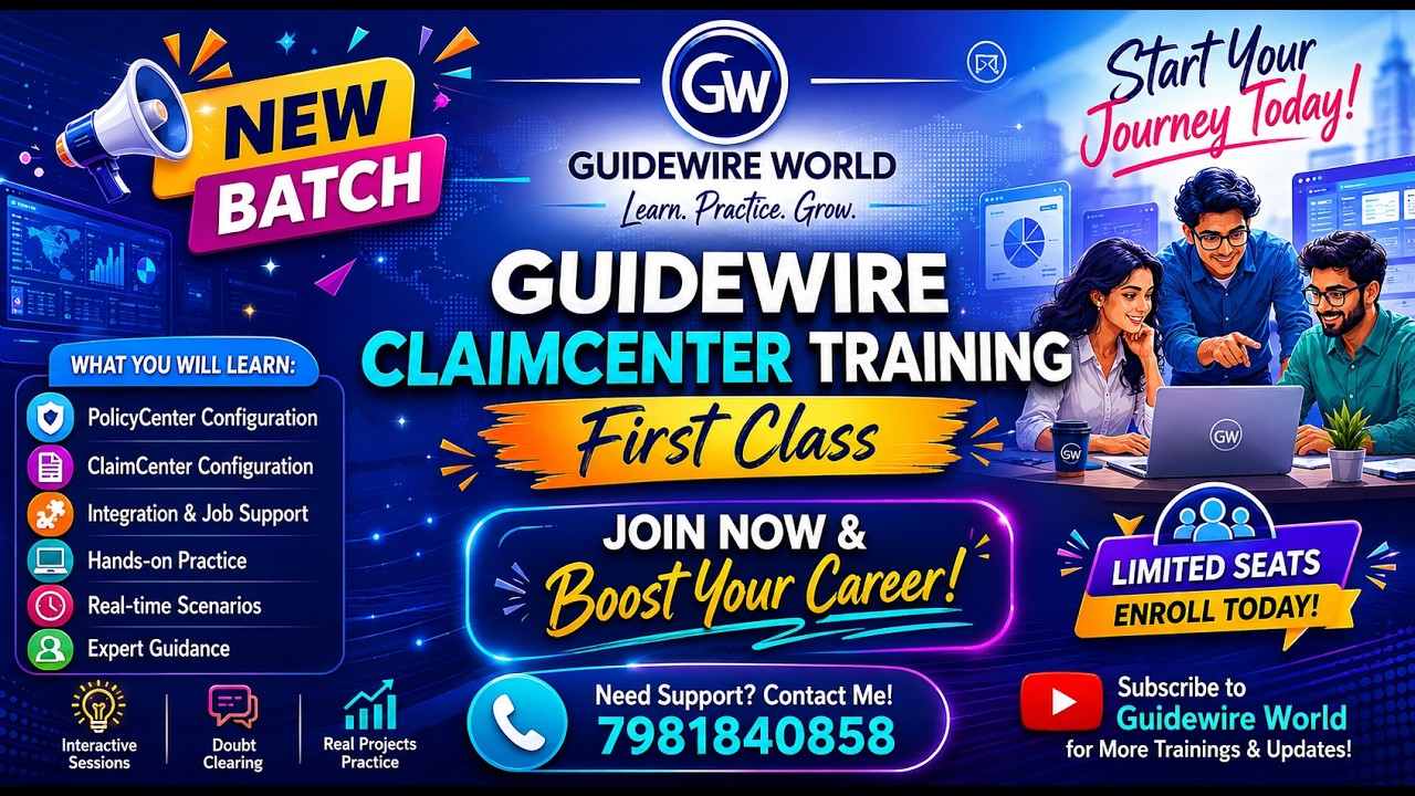 Guidewire Claimcenter Traing Class1 May 14 2026 09 00 AM