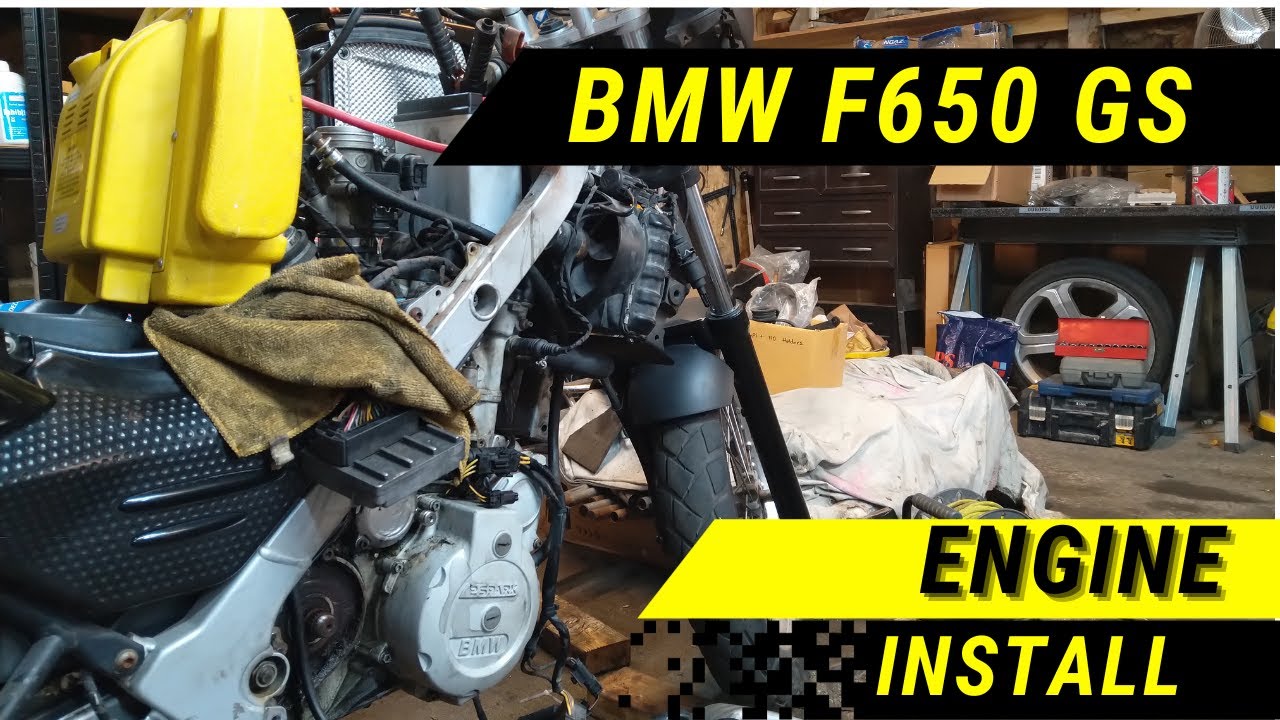 PT 5 BMW F650 GS ENGINE INSTALL & START - The Revival Project
