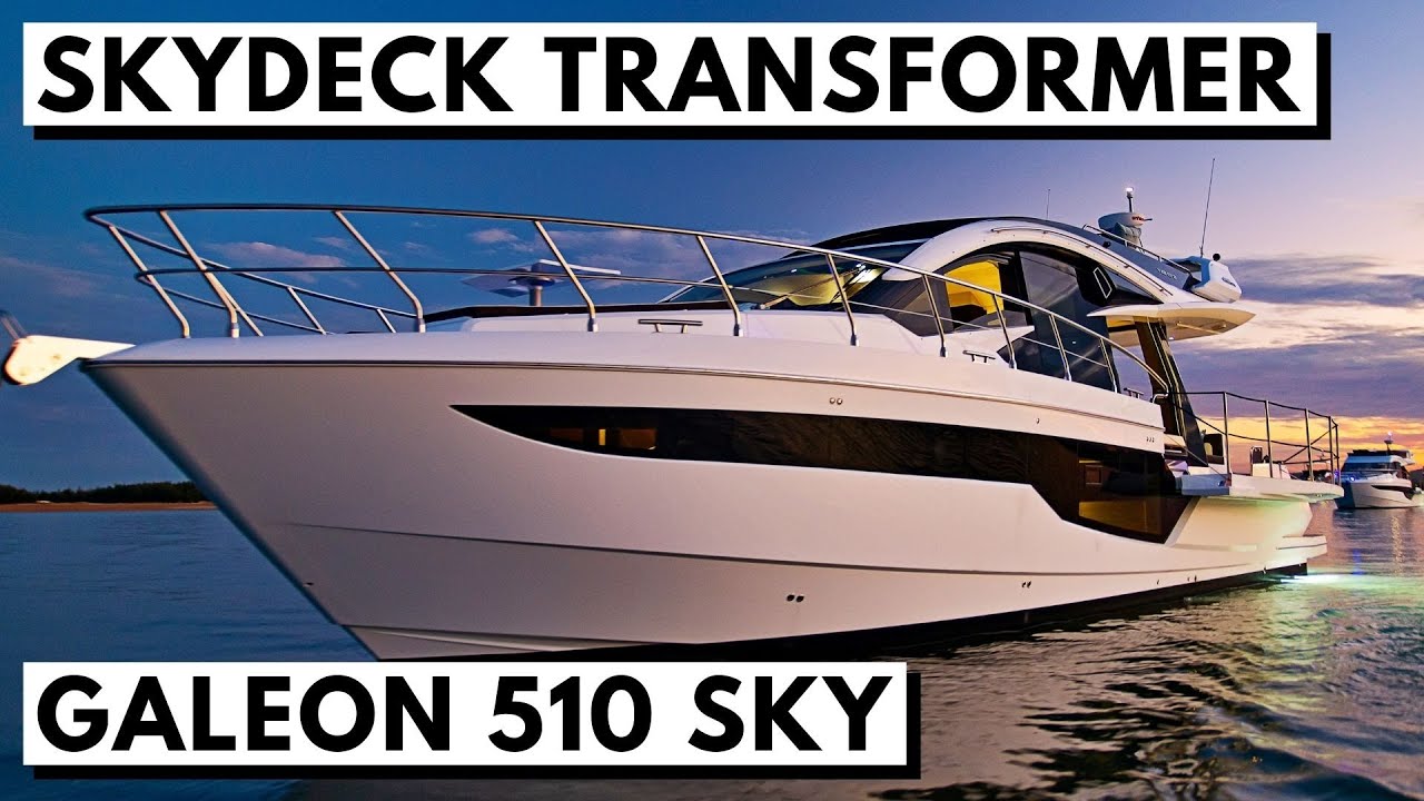 GALEON 510 SKY MOTOR YACHT TOUR / Skydeck Coastal Cruiser Дайвингборд Роскошная моторная яхта