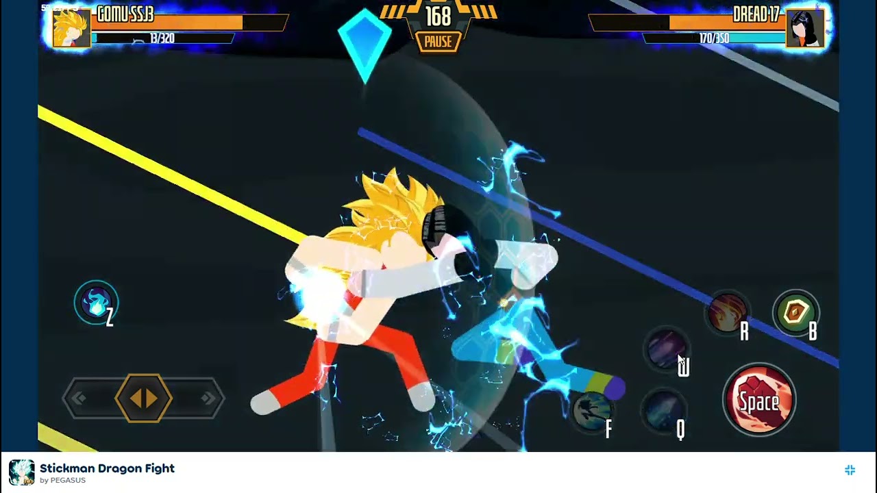STICKMAN DRAGON FIGHT   Goku ssj 3 vs Android 18
