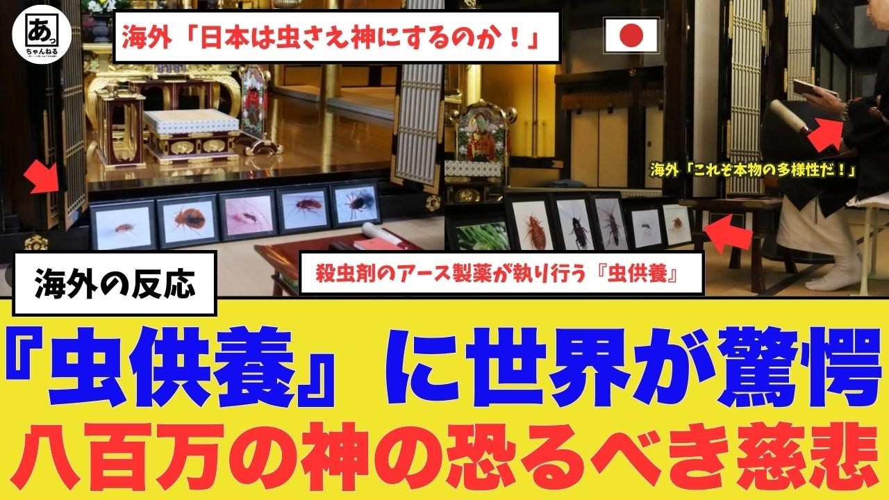 【衝撃】「日本は虫さえ神にするのかｗ」 殺虫剤のアース製薬が執り行う『虫供養』。世界が震えた八百万の神の「恐るべき慈悲」万物に魂が宿るという日本独自の精神性に感動の声が殺到！#海外の反応