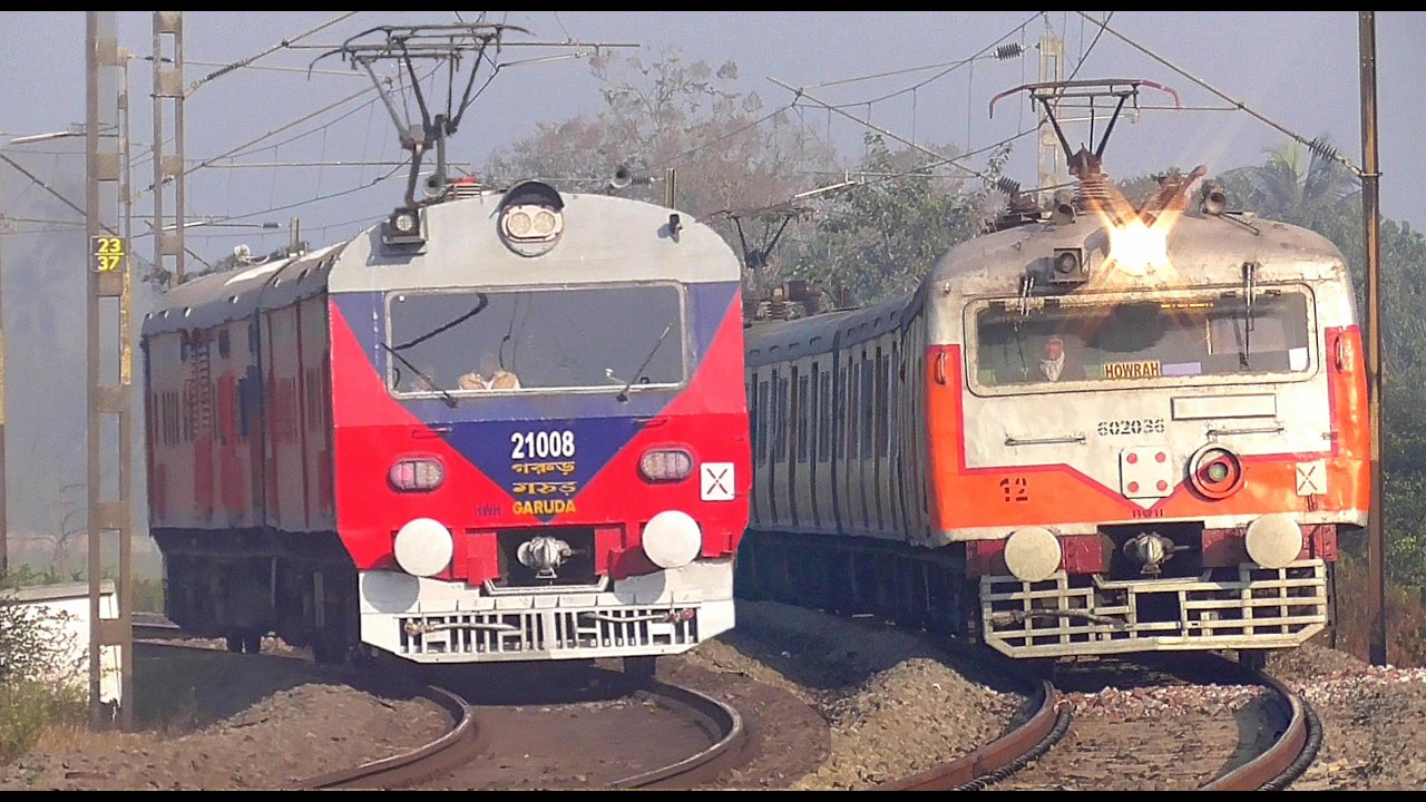 Fast Trains on 90° Blind Curve: Sleeper Vande Bharat+ WAP-4 InterCity+ 