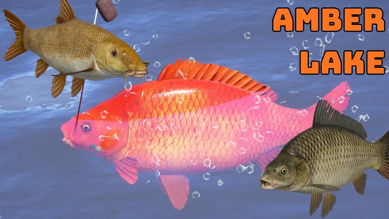 Brzany & Karpie na obniżonej temperaturze i bez pva | Amber Lake  | Russian Fishing 4
