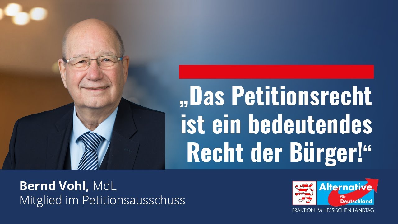 &bdquo;Das Petitionsrecht ist ein bedeutendes Recht der B&uuml;rger&ldquo;