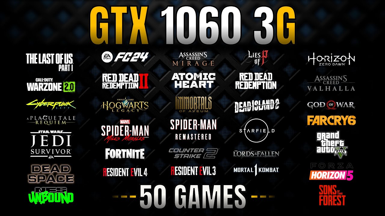 GeForce GTX 1060 3GB | 50 Games Tested | GTX 1060 Gaming in 2023