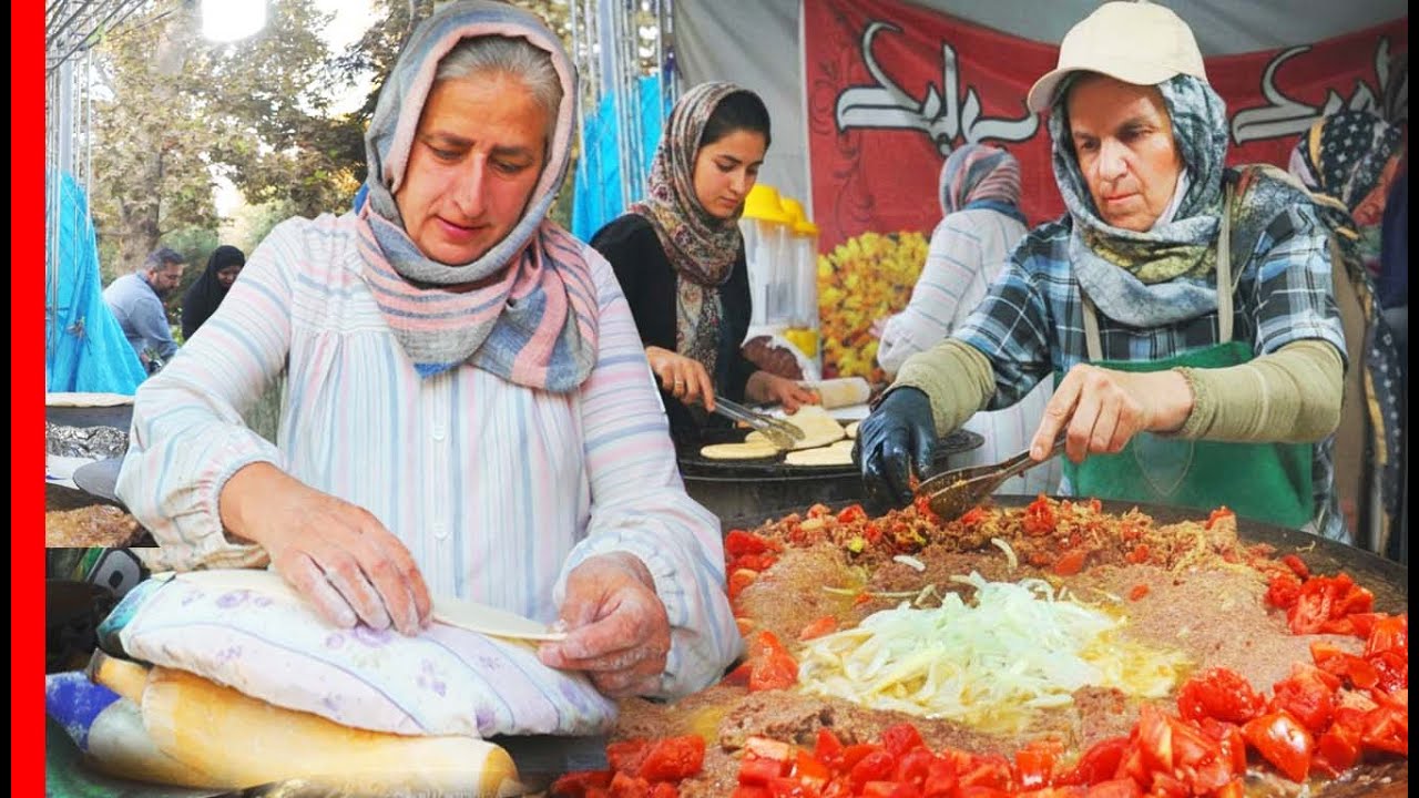 Sold out every day!these women cooks all thay from street food in park laleh