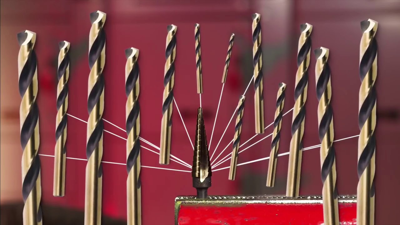 3pcs HSS Titanium Coated Step Drill Bit