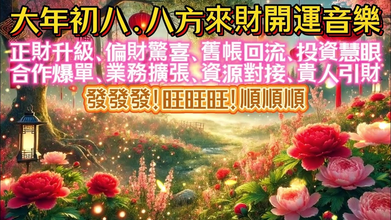 大年初八・八方來財開運音樂｜正財升級・偏財驚喜・舊帳回流・投資慧眼｜合作爆單・業務擴張・資源對接・貴人引財｜發發發！旺旺旺！順順順｜吸引力法則調頻能量音樂