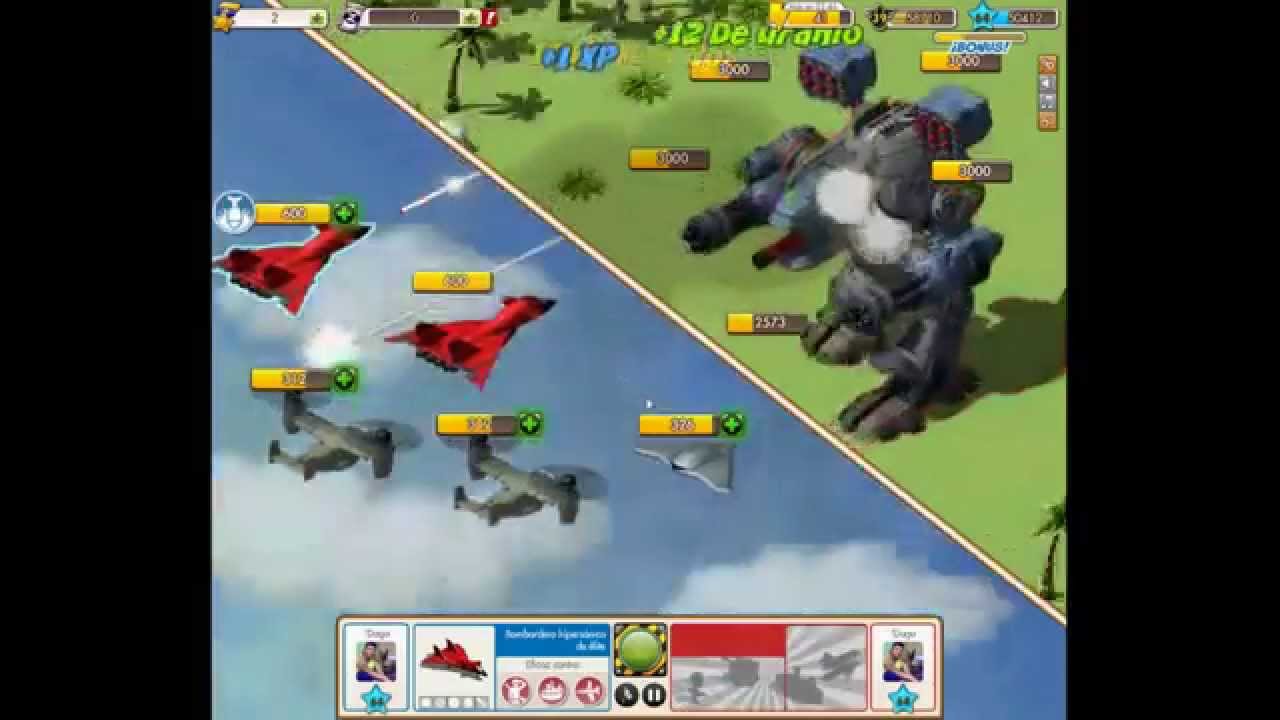 Empires and Allies batalla contra un titan con 5 nucleares