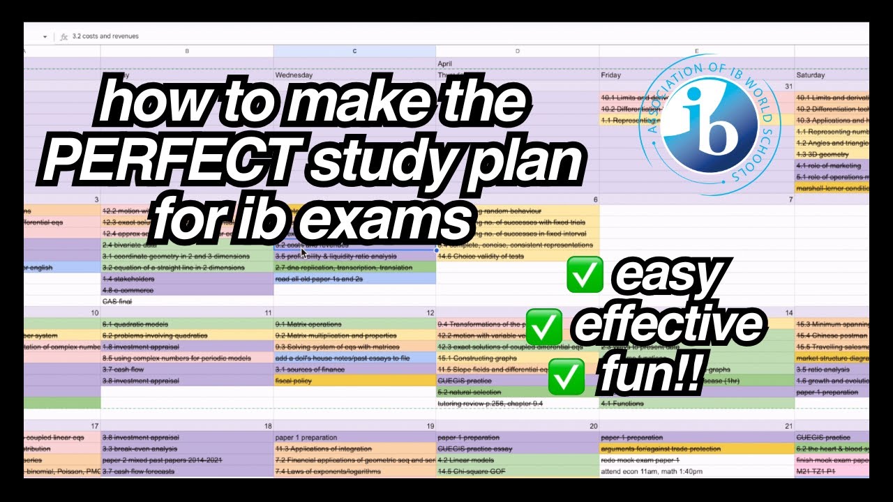 🪐📚 how to create a study plan for ib exams that ACTUALLY WORKS