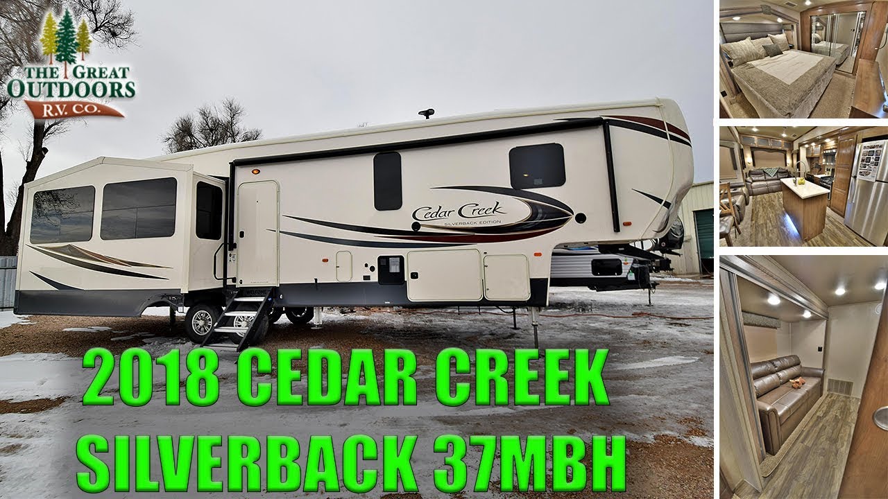 New Mid Bunkhouse 2018 CEDAR CREEK SILVERBACK 37MBH Island Kitchen RV Camper Colorado