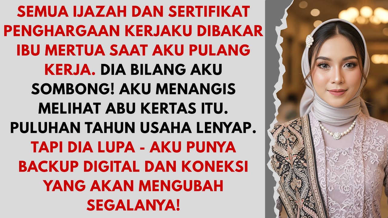 Mertua membakar ijazah dan sertifikat prestasiku karena cemburu - tapi dia lupa aku punya backup...