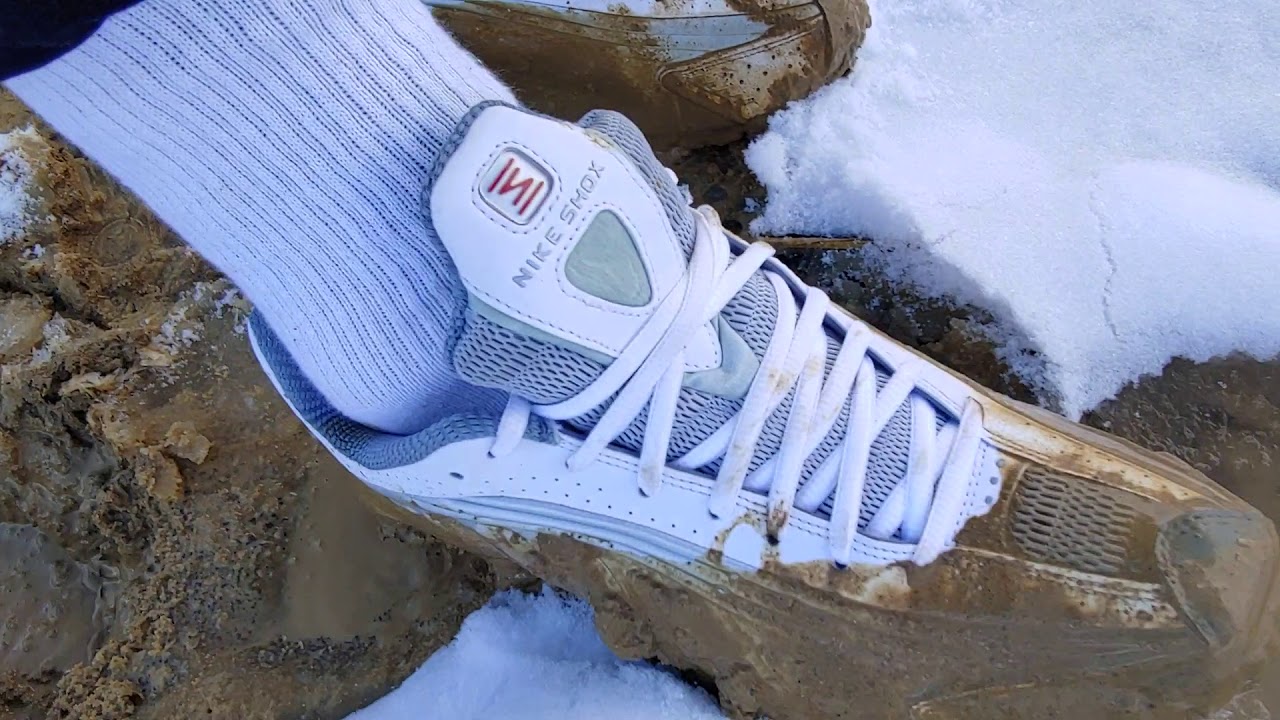 New Nike Shox R4 in mud
